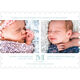 Slate Initial Twins Photo Birth Announcements Image 6 of 6